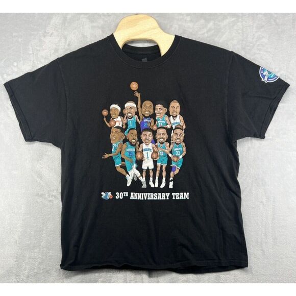 Hanes 2018 Charlotte Hornets T-Shirt 30th Anniversary Team NBA Men's Size XL‎ - Picture 1 of 5